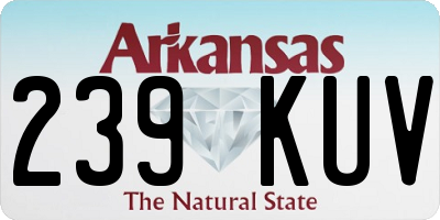 AR license plate 239KUV