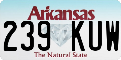 AR license plate 239KUW