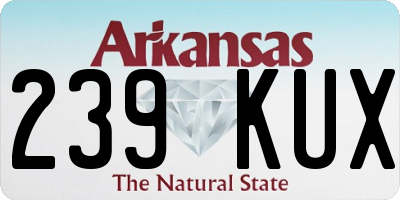 AR license plate 239KUX