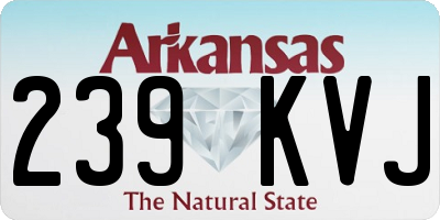 AR license plate 239KVJ