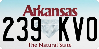 AR license plate 239KVO