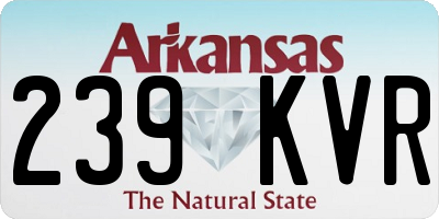 AR license plate 239KVR