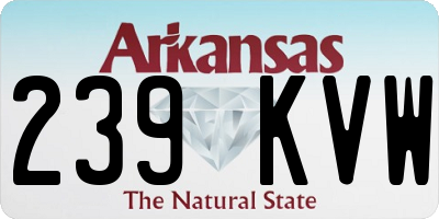 AR license plate 239KVW