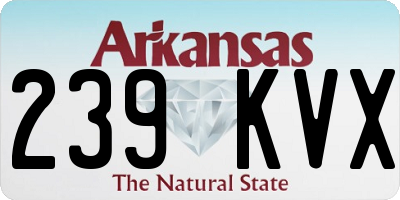 AR license plate 239KVX