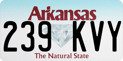 AR license plate 239KVY