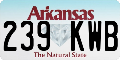 AR license plate 239KWB