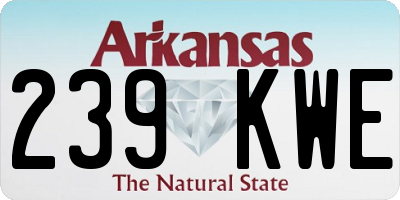AR license plate 239KWE