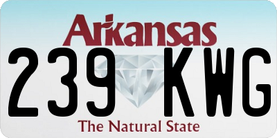 AR license plate 239KWG
