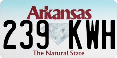AR license plate 239KWH