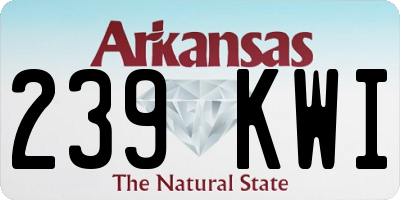 AR license plate 239KWI