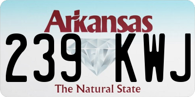 AR license plate 239KWJ
