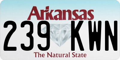 AR license plate 239KWN