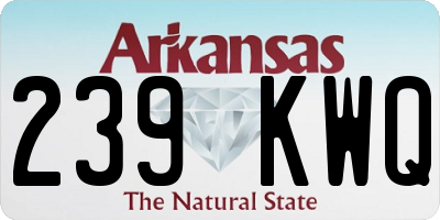 AR license plate 239KWQ