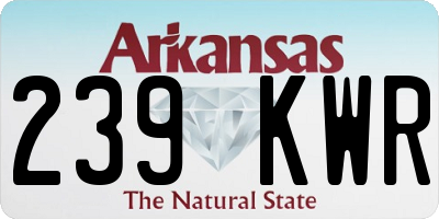 AR license plate 239KWR