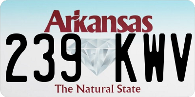 AR license plate 239KWV