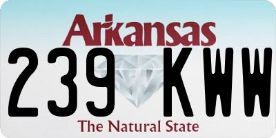 AR license plate 239KWW