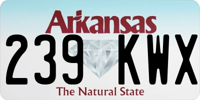 AR license plate 239KWX