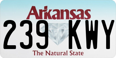 AR license plate 239KWY
