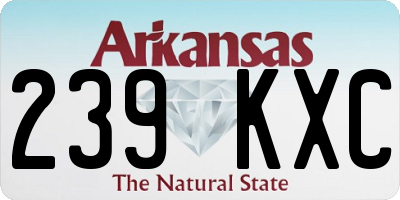 AR license plate 239KXC