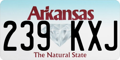AR license plate 239KXJ