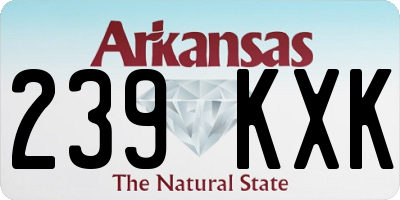 AR license plate 239KXK