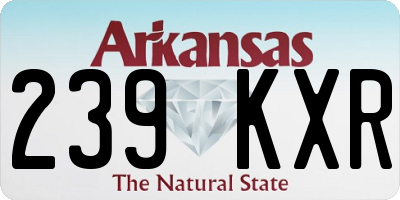 AR license plate 239KXR