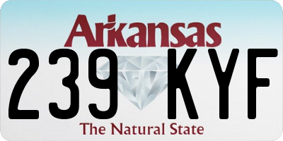 AR license plate 239KYF
