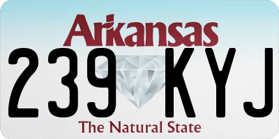 AR license plate 239KYJ