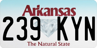 AR license plate 239KYN