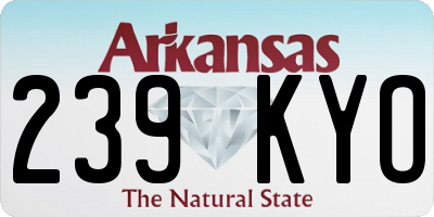 AR license plate 239KYO