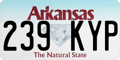 AR license plate 239KYP