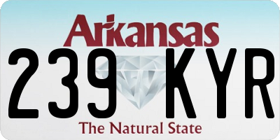 AR license plate 239KYR