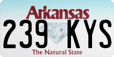AR license plate 239KYS