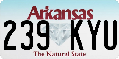 AR license plate 239KYU