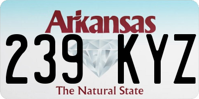 AR license plate 239KYZ