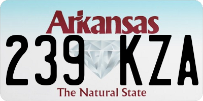 AR license plate 239KZA