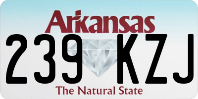 AR license plate 239KZJ
