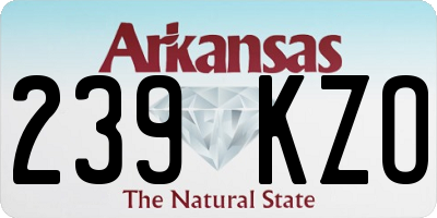 AR license plate 239KZO