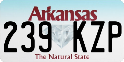 AR license plate 239KZP