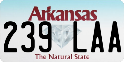 AR license plate 239LAA