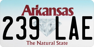 AR license plate 239LAE