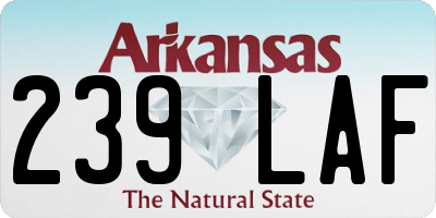 AR license plate 239LAF