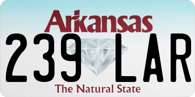 AR license plate 239LAR