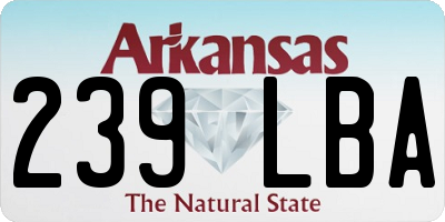 AR license plate 239LBA