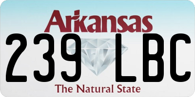 AR license plate 239LBC