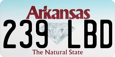 AR license plate 239LBD