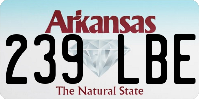 AR license plate 239LBE