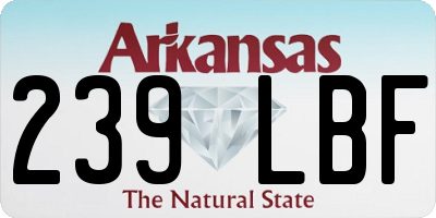 AR license plate 239LBF