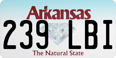 AR license plate 239LBI