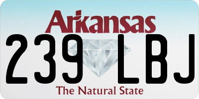 AR license plate 239LBJ